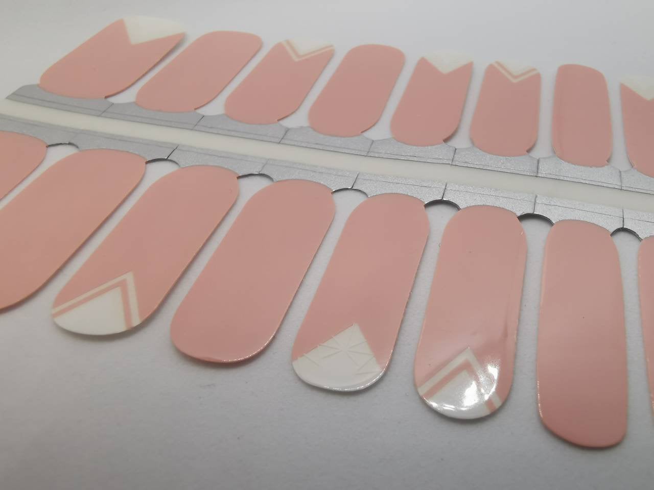 Baby Pink Solid Color and White Geometry Geo with Clear Cut Outs