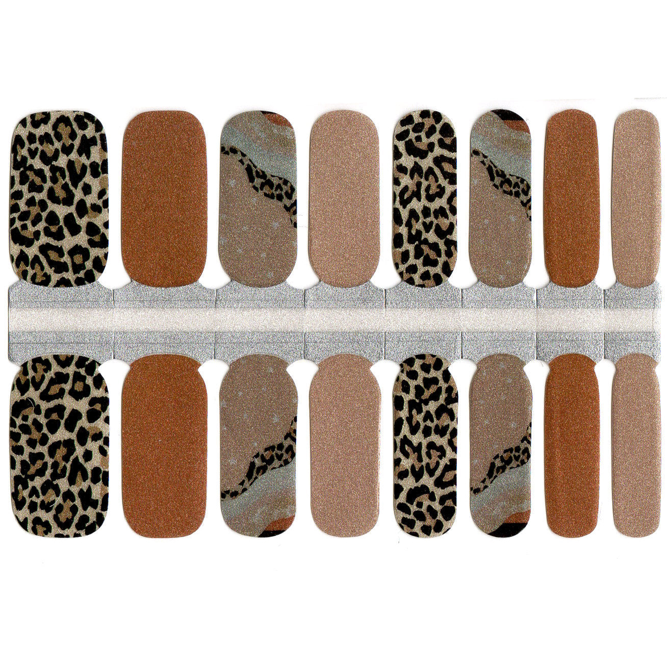 Brown Beige Nude Leopard Print with Shimmer