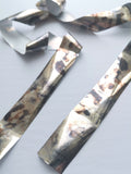 Silver Metallic with Black Leopard Print Nail Foil