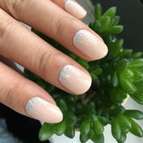 Nude beige avec paillettes argentées